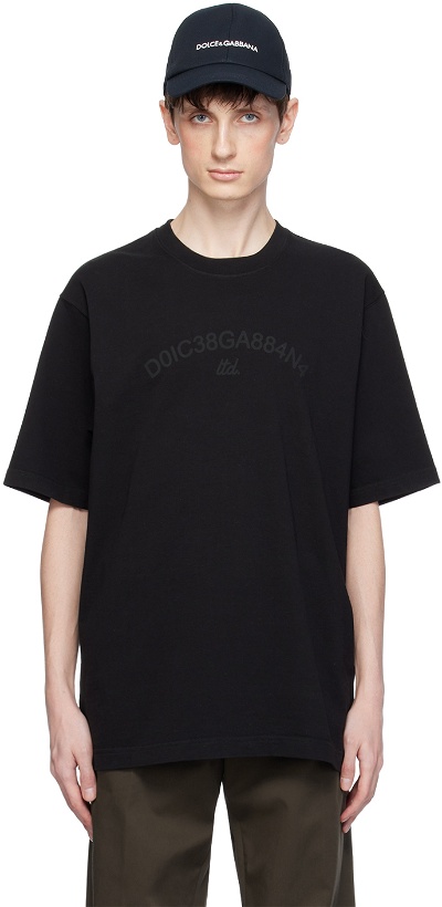 Photo: Dolce&Gabbana Black Print T-Shirt