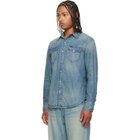 Polo Ralph Lauren Blue Slub Denim Western Shirt
