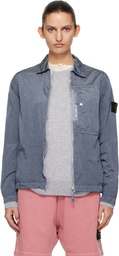 Stone Island Blue 1200038 Nylon Metal ECONYL Overshirt