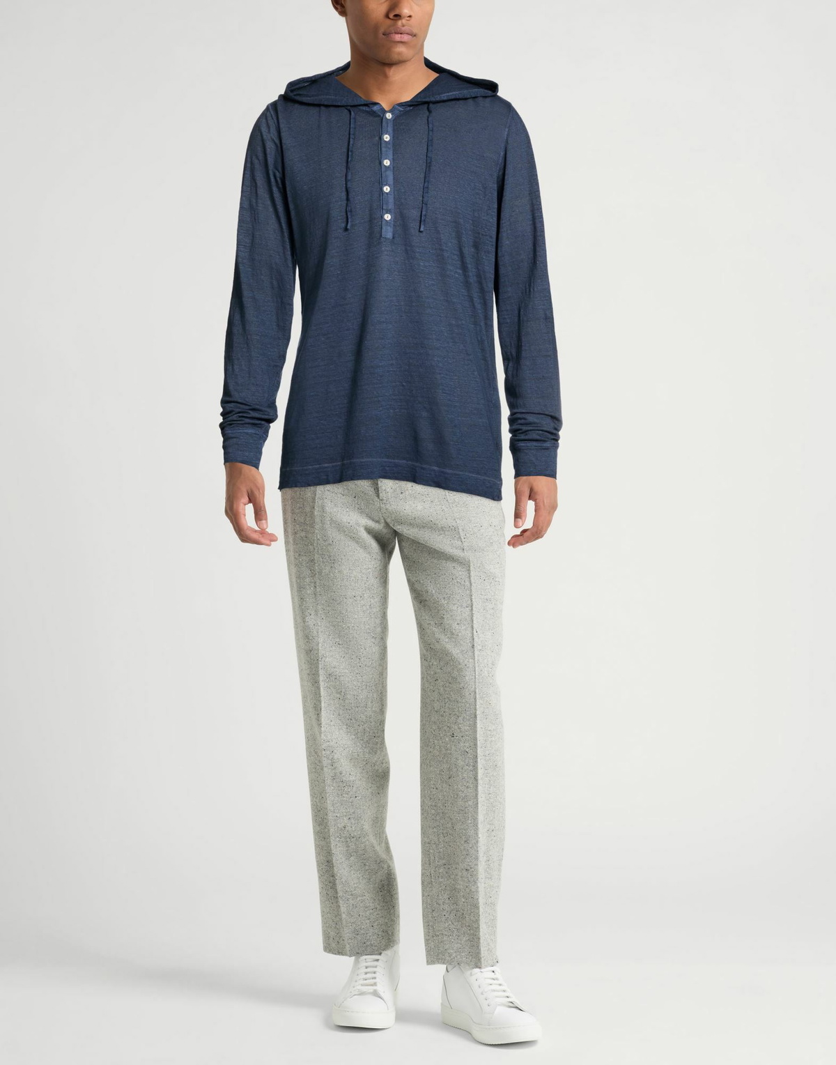 120% Lino Mens T-shirt in Navy