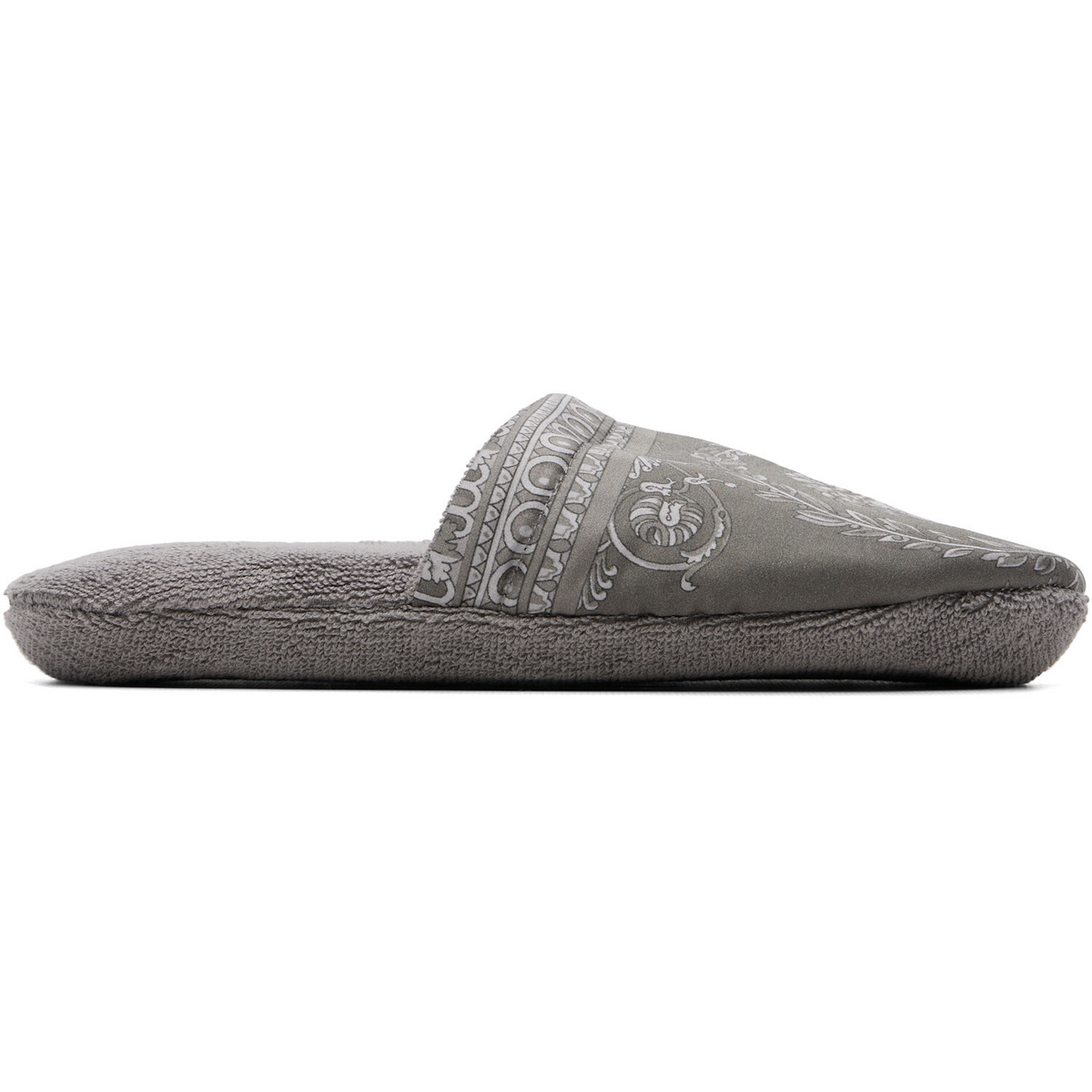 Versace Gray 'I Heart Baroque' Slippers