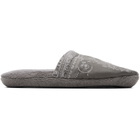 Versace Gray 'I Heart Baroque' Slippers