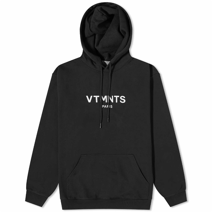 Photo: VTMNTS Men's Paris Logo Hoodie in Black/White