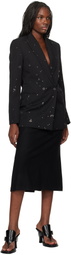 Lanvin Black Embroidered Blazer