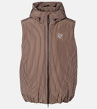 Loewe x On hooded striped puffer vest