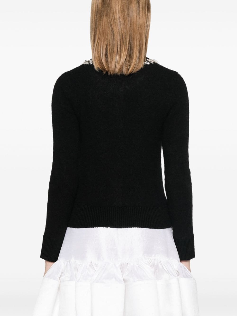 ERMANNO - Wool Blend Embroidered Cardigan