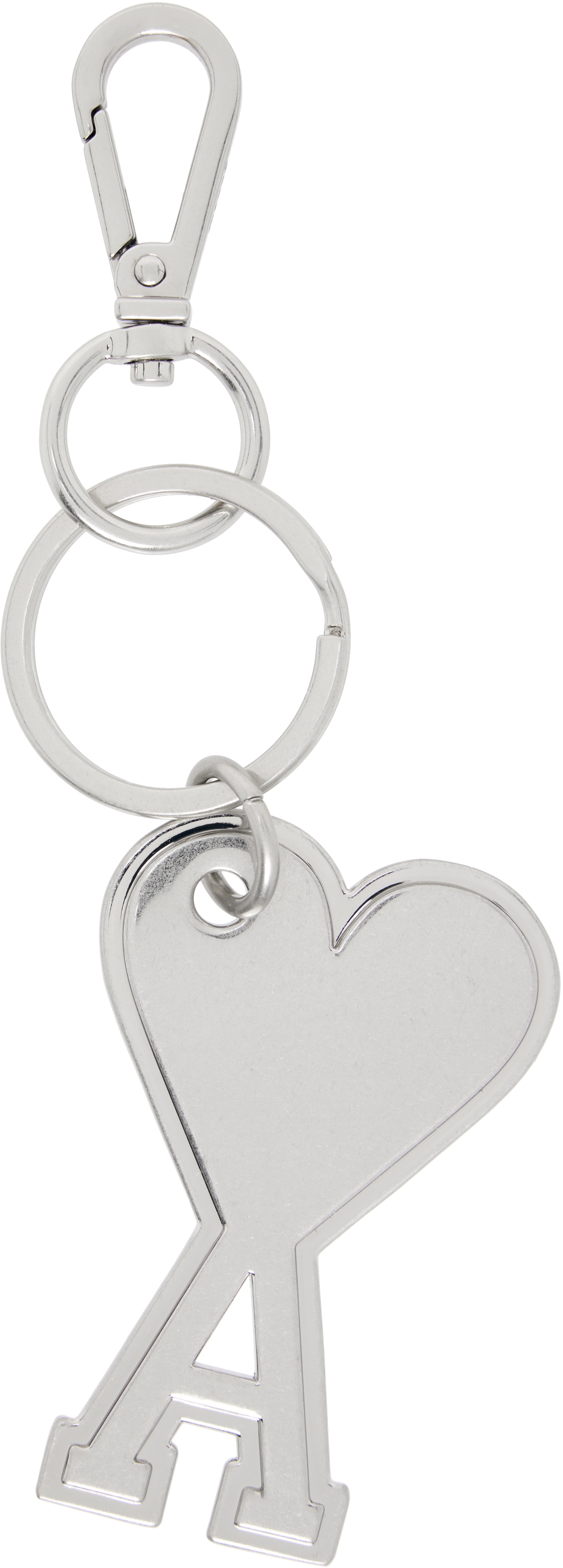 AMI Paris Silver Ami de Coeur Keychain
