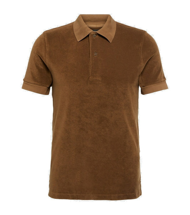 Photo: Tom Ford Cotton-blend terry polo shirt