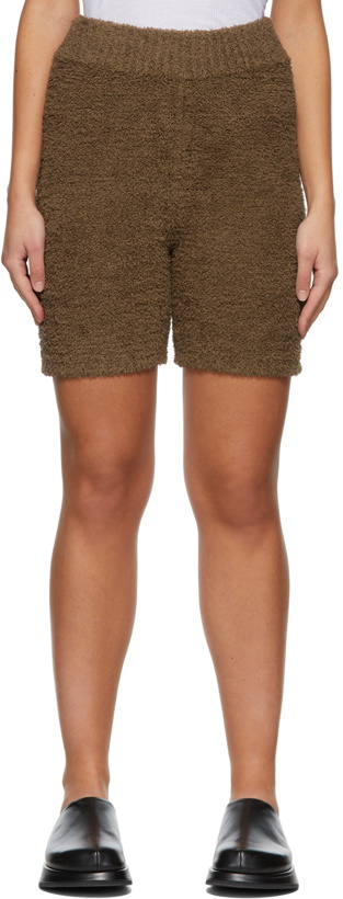 Photo: Missing You Already Brown Towel Yarn Shorts