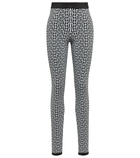 Balmain - Monogram jacquard knit leggings