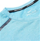 Nike Running - Rise 365 Perforated Mélange Dri-FIT T-Shirt - Men - Blue