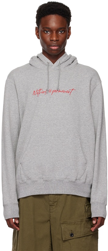 Photo: UNDERCOVER Gray 'Nothing is Permanent' Hoodie