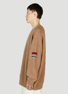 Raf Simons x Fred Perry - Patched Oversized Sweater in Camel