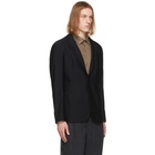 Giorgio Armani Black Warp Knitted Blazer