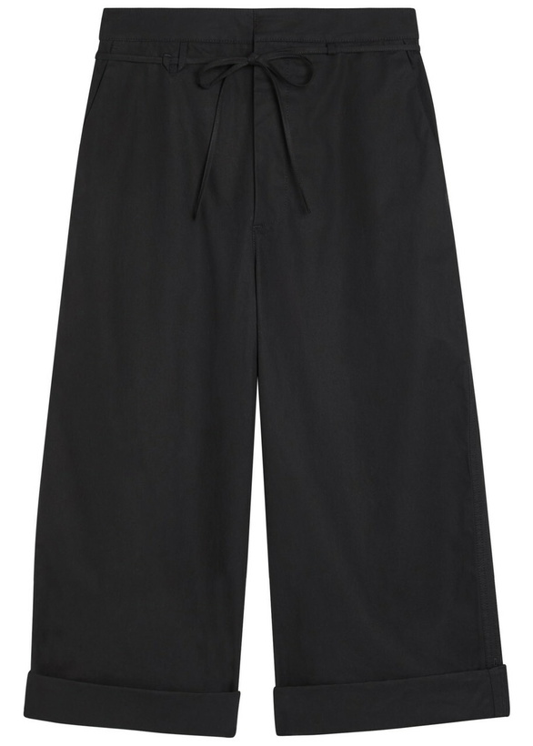 Photo: Jacquemus Le Pantalon Marin Cropped Wide-leg Trousers Black