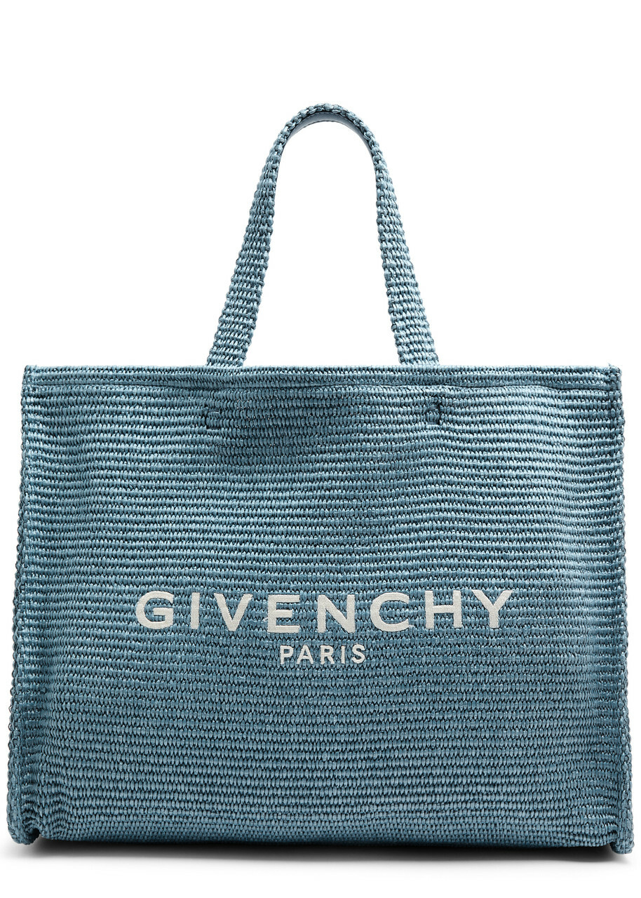 Givenchy G-Tote Medium Raffia Tote - Blue - One Size Givenchy