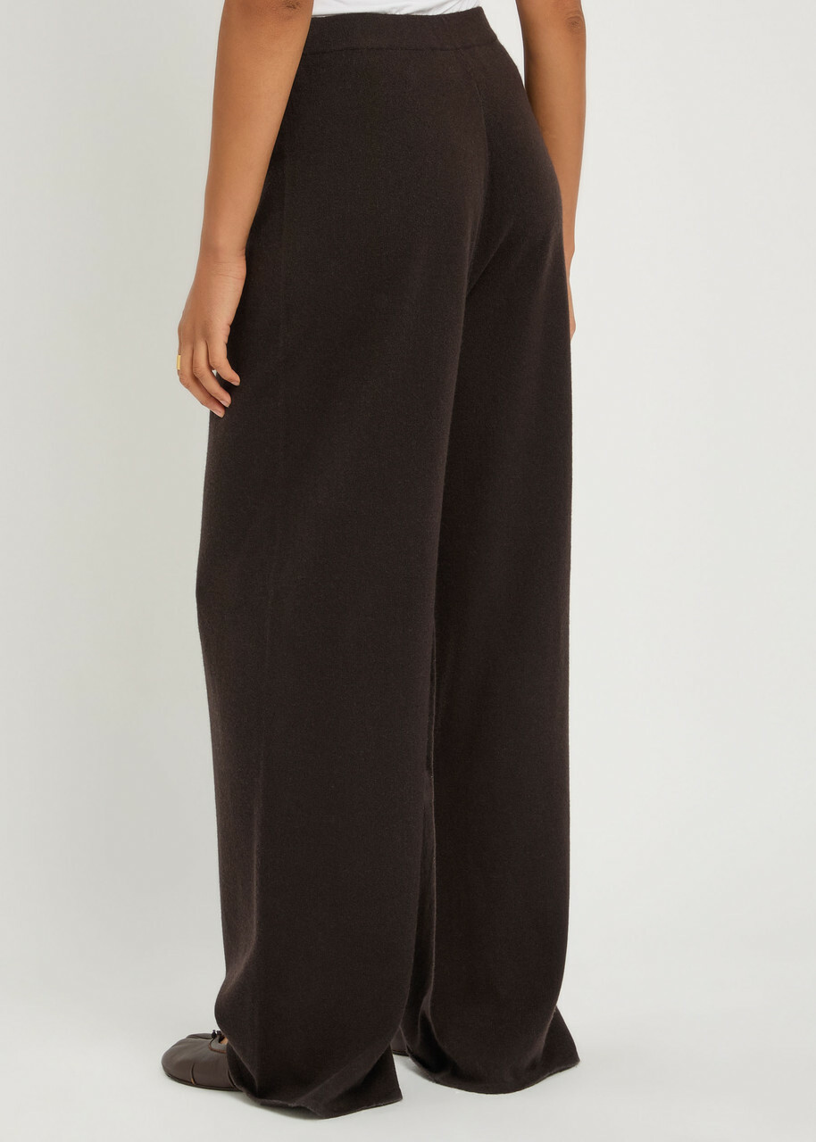 Guest In Residence Everywear Wide-leg Cashmere Trousers Black