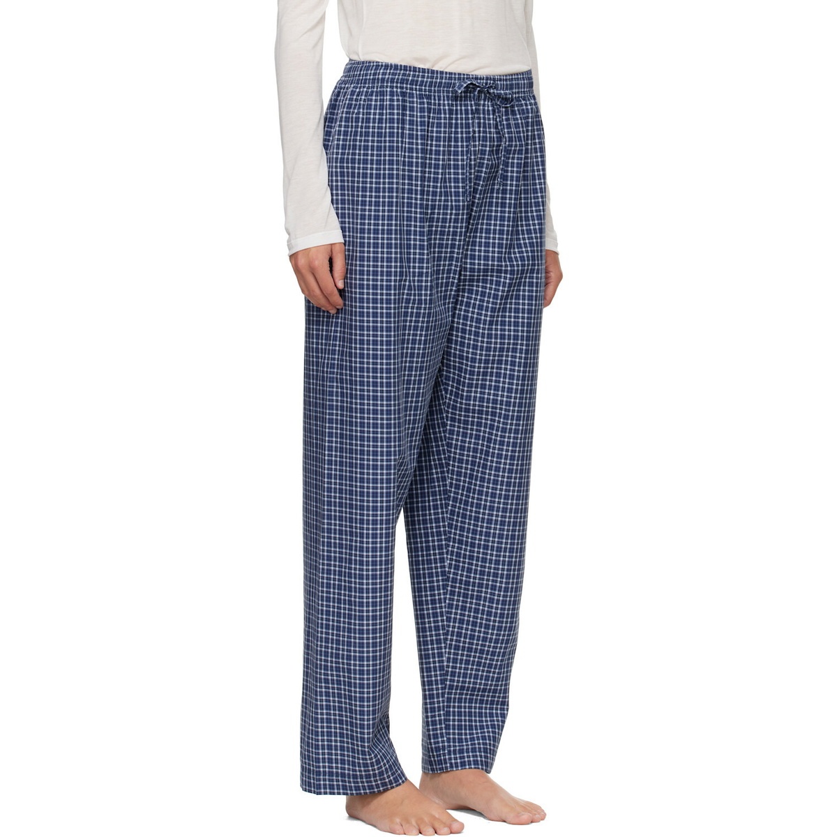 Tekla Navy Fine Twill Pyjama Pants