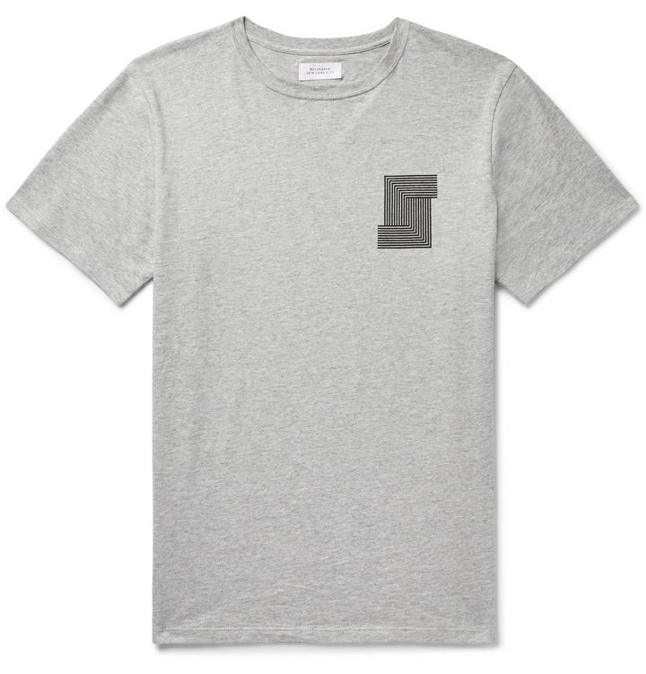 Photo: Saturdays NYC - Printed Mélange Cotton-Jersey T-Shirt - Men - Gray
