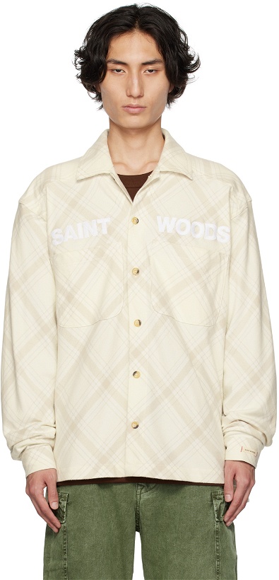 Photo: Saintwoods Off-White Unlined Shirt