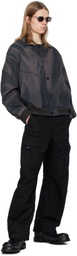 JiyongKim Black Alpha Industries Edition Curved Multi Pocket Cargo Pants