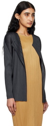 PLEATS PLEASE ISSEY MIYAKE Gray Monthly Colors March Cardigan