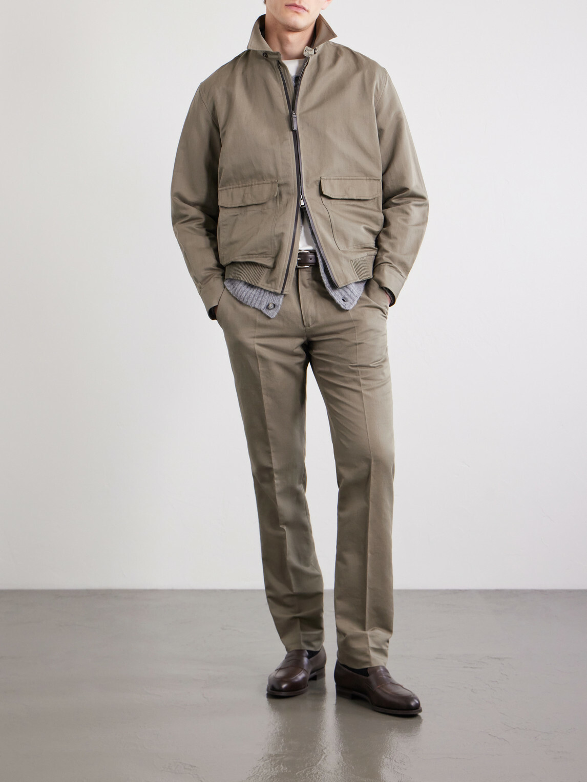Brioni - Straight-Leg Linen and Cotton-Blend Trousers - Brown