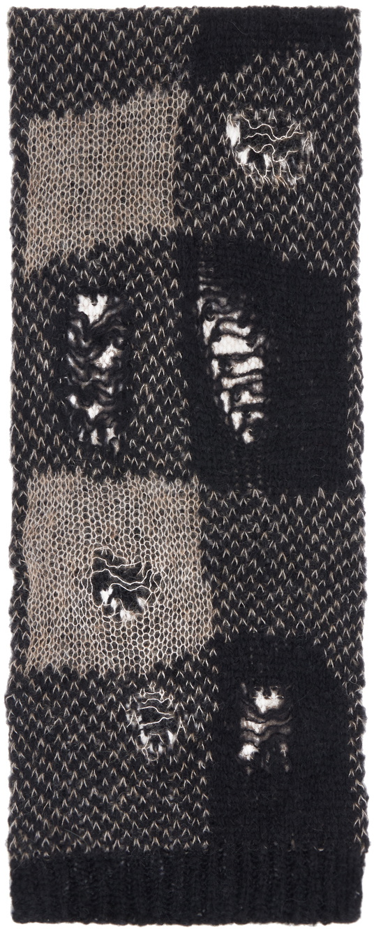 OUR LEGACY Black & Brown Past Scarf Our Legacy