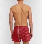 Anonymous Ism - Paisley-Print Cotton Boxer Shorts - Red