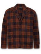 Beams Plus - Unstructured Checked Wool-Blend Flannel Blazer - Red