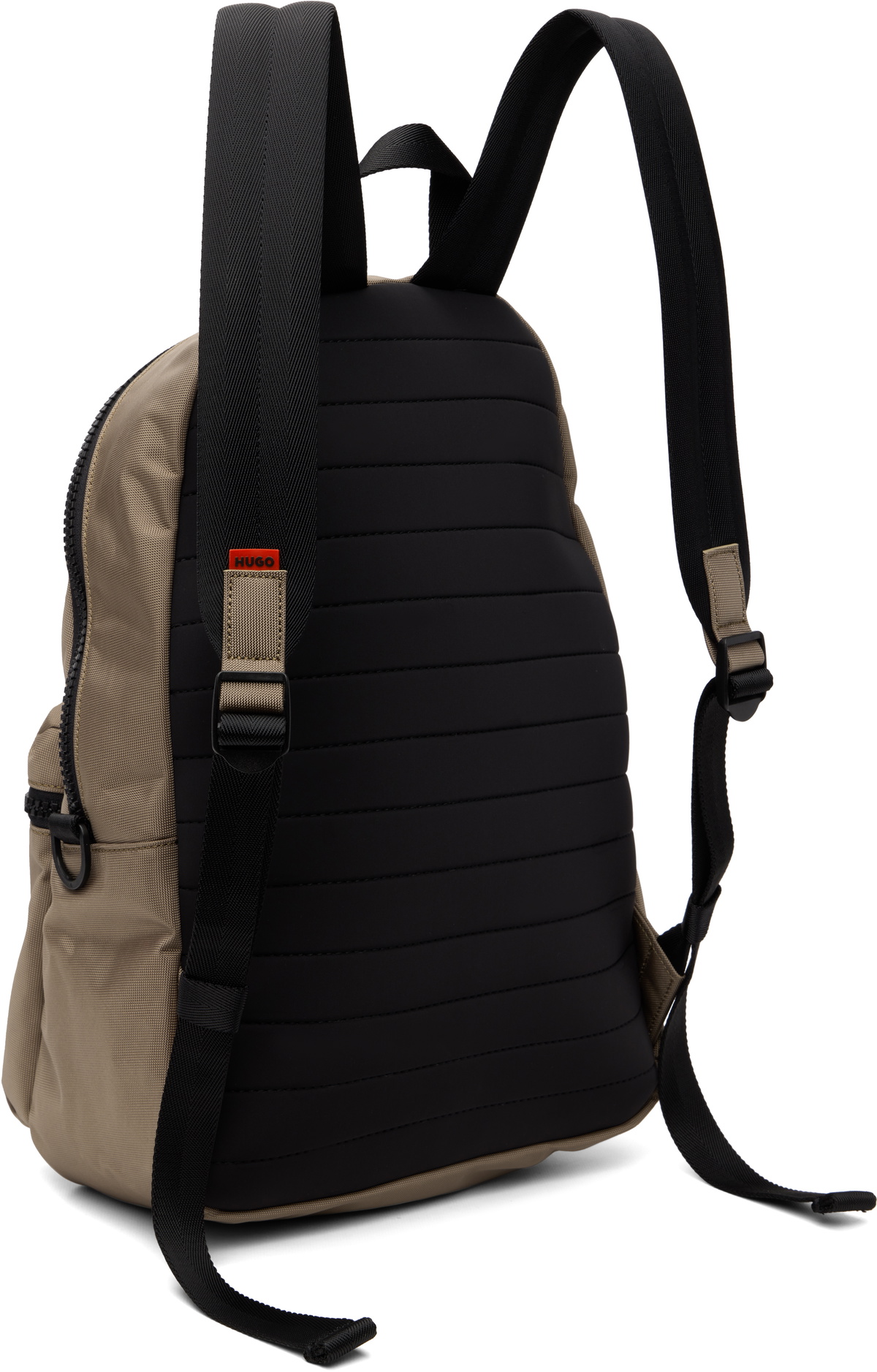 Hugo Beige Logo Patch Backpack