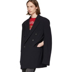 Vetements Navy Open Sleeve Blazer