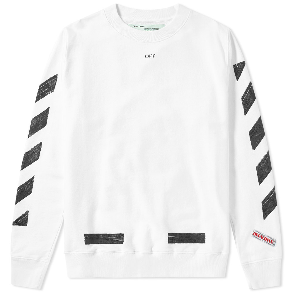 Off white shop brushed diagonals crewneck