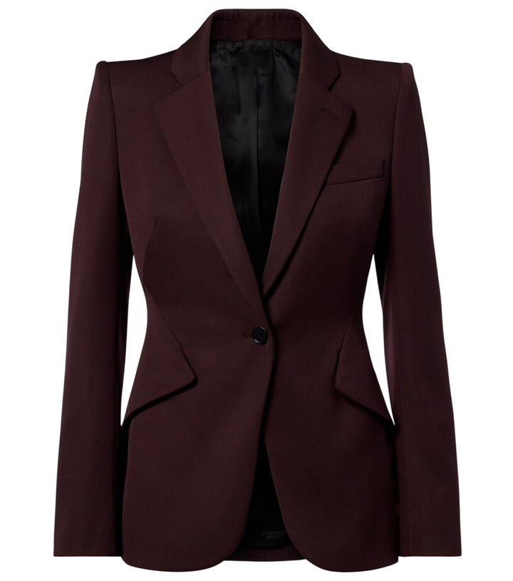 Photo: McQueen Wool grain de poudre blazer