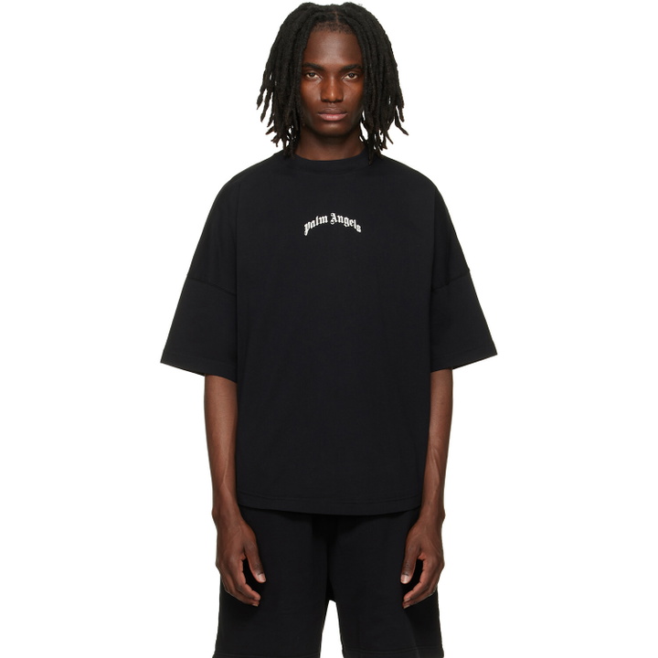 Photo: Palm Angels Black Classic Logo Over T-shirt