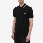 Fred Perry Authentic Men's Slim Fit Twin Tipped Polo Shirt in Black/White