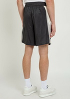 Amiri MA Quad Logo-monogrammed Satin Shorts Black