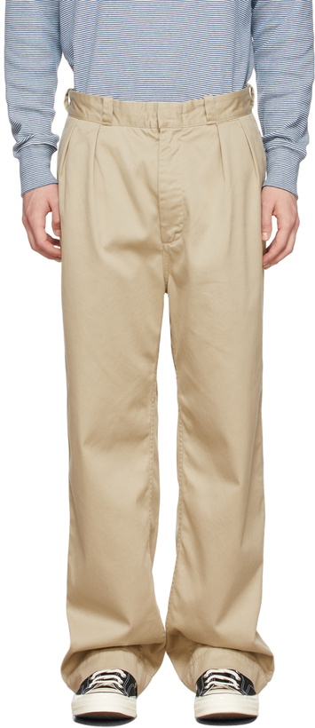 Photo: Nanamica Khaki Double Pleat Trousers