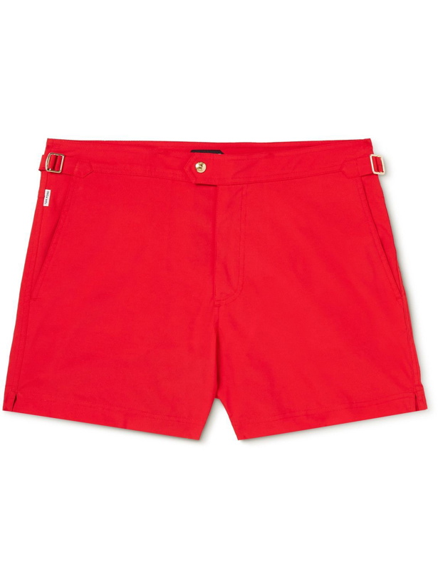 Photo: TOM FORD - Slim-Fit Short-Length Swim Shorts - Red