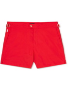 TOM FORD - Slim-Fit Short-Length Swim Shorts - Red