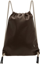 Rick Owens Brown Drawstring Backpack