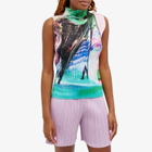 Pleats Please Issey Miyake Women's Tropical Winter Sleeveless Pleats in Multi