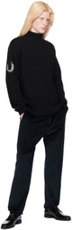 Fred Perry Black Jacquard Turtleneck