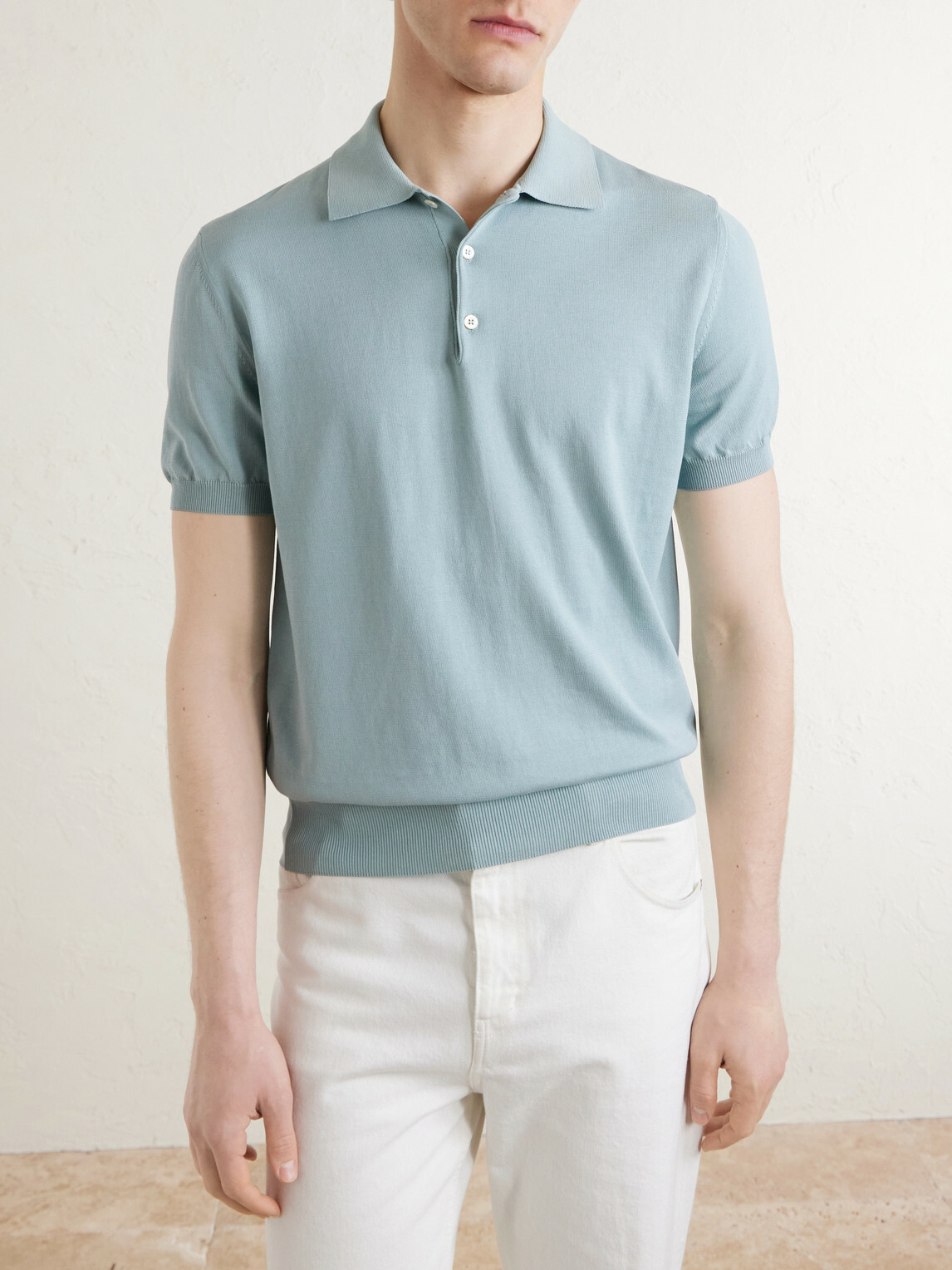 Canali - Cotton Polo Shirt - Blue