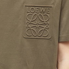 Loewe Men's Debossed Anagram T-Shirt in Dark Khaki