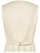 WEEKEND MAX MARA Pacche Linen Canvas Vest