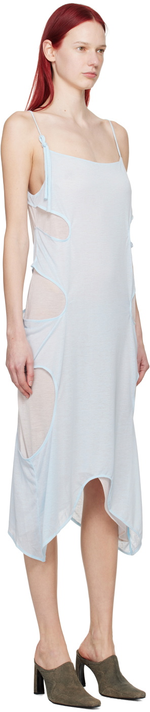 Eckhaus Latta Blue & White Perdita Midi Dress