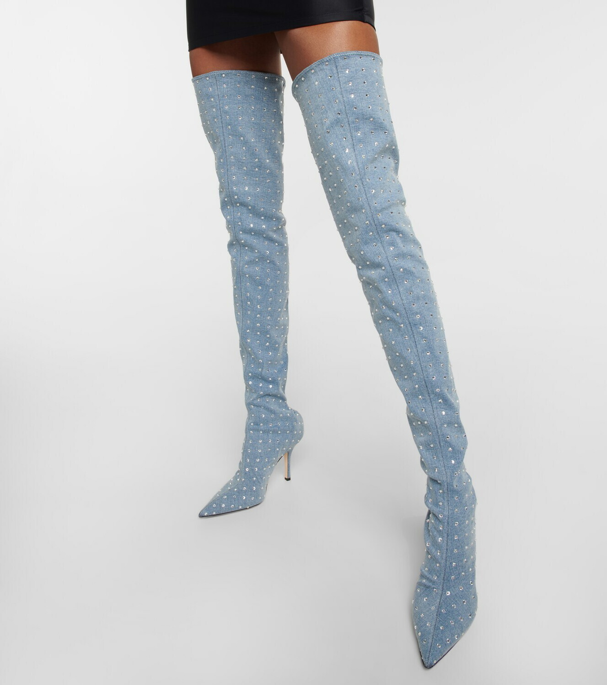 Paris Texas - Holly Mama denim over-the-knee boots Paris Texas