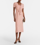 Valentino Crepe Couture floral-appliqué midi dress