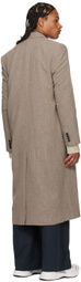 LOW CLASSIC Beige Double Long Coat